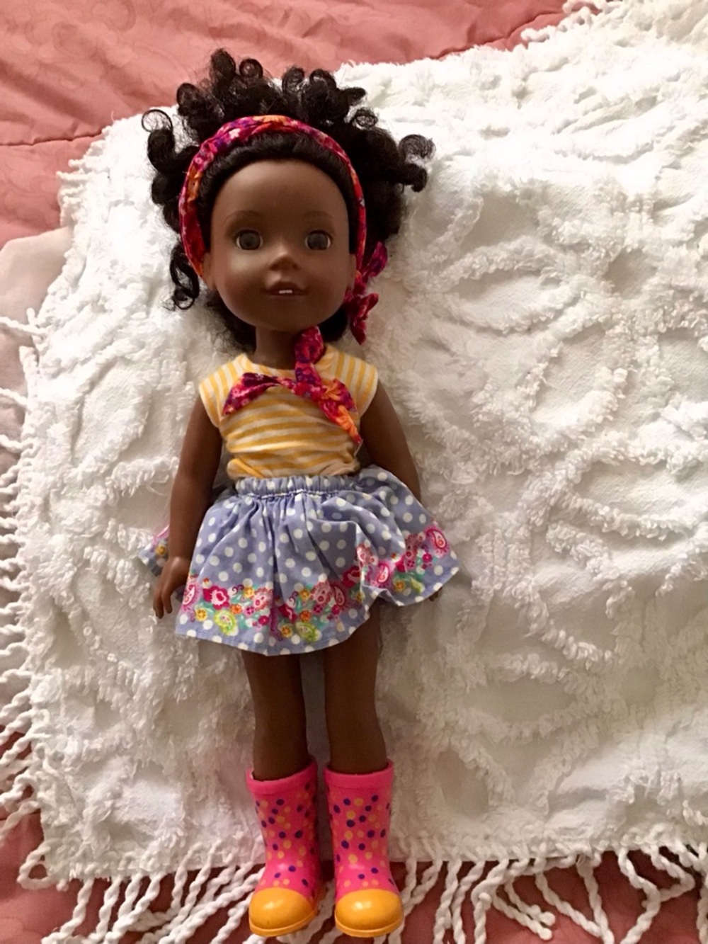American Girl Wellie Wishers Doll Kendall, 15 inches, Original Outfit and Boots